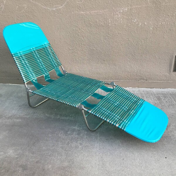 Vintage Aluminum Folding Lounger Chair Jelly Tube