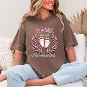 Comfort Colors Mama Club TShirt, New Mom Gift, Baby Shower Tee, Mama Est Shirt, Custom Mama Shirt, Pregnancy Announcement, Mom Birthday Gift