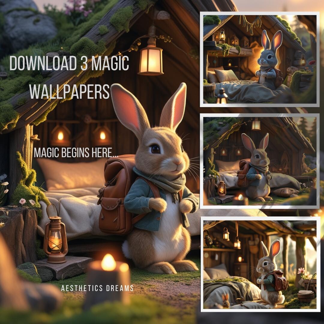 Rabbit Adventurer Wall Art – Digital Download – Cozy Alpine Home ...