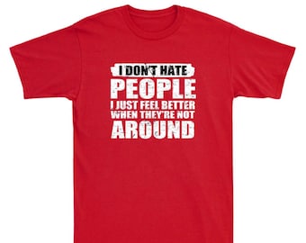 Sarcastic Introvert Cotton T-Shirt: Funny Quote Anti-Social Humor