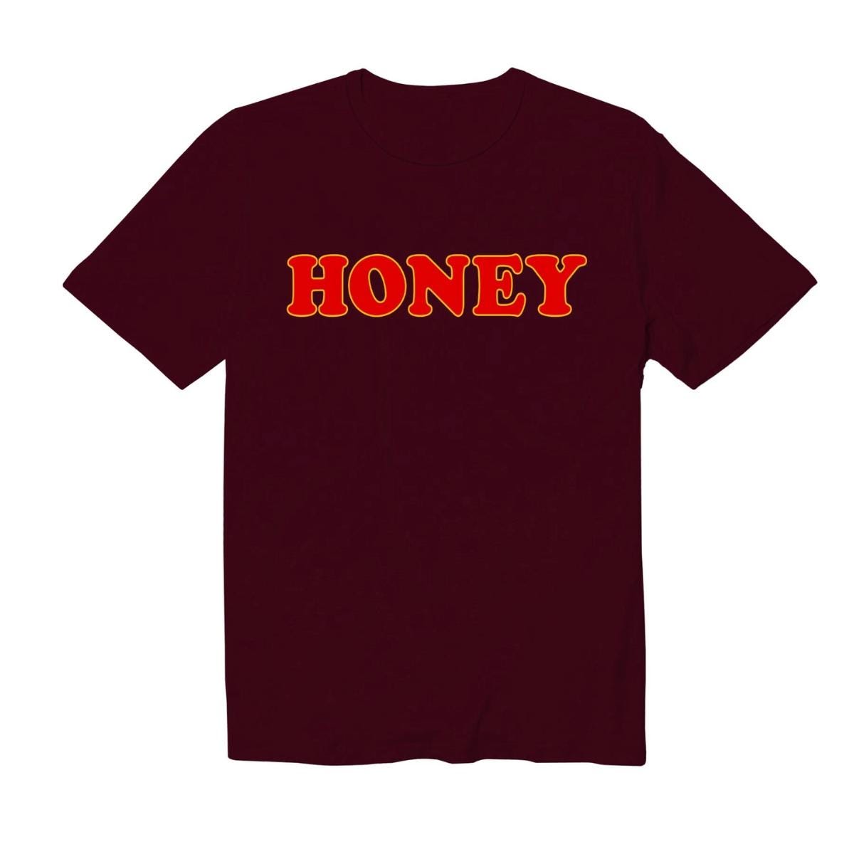 Honey T-shirt: Retro Red Text, Vintage Graphic Tee - Etsy