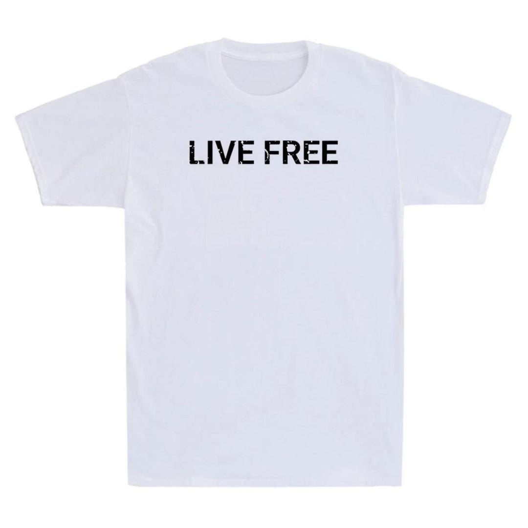 Live Free T-shirt: Minimalist Retro Graphic Tee - Etsy