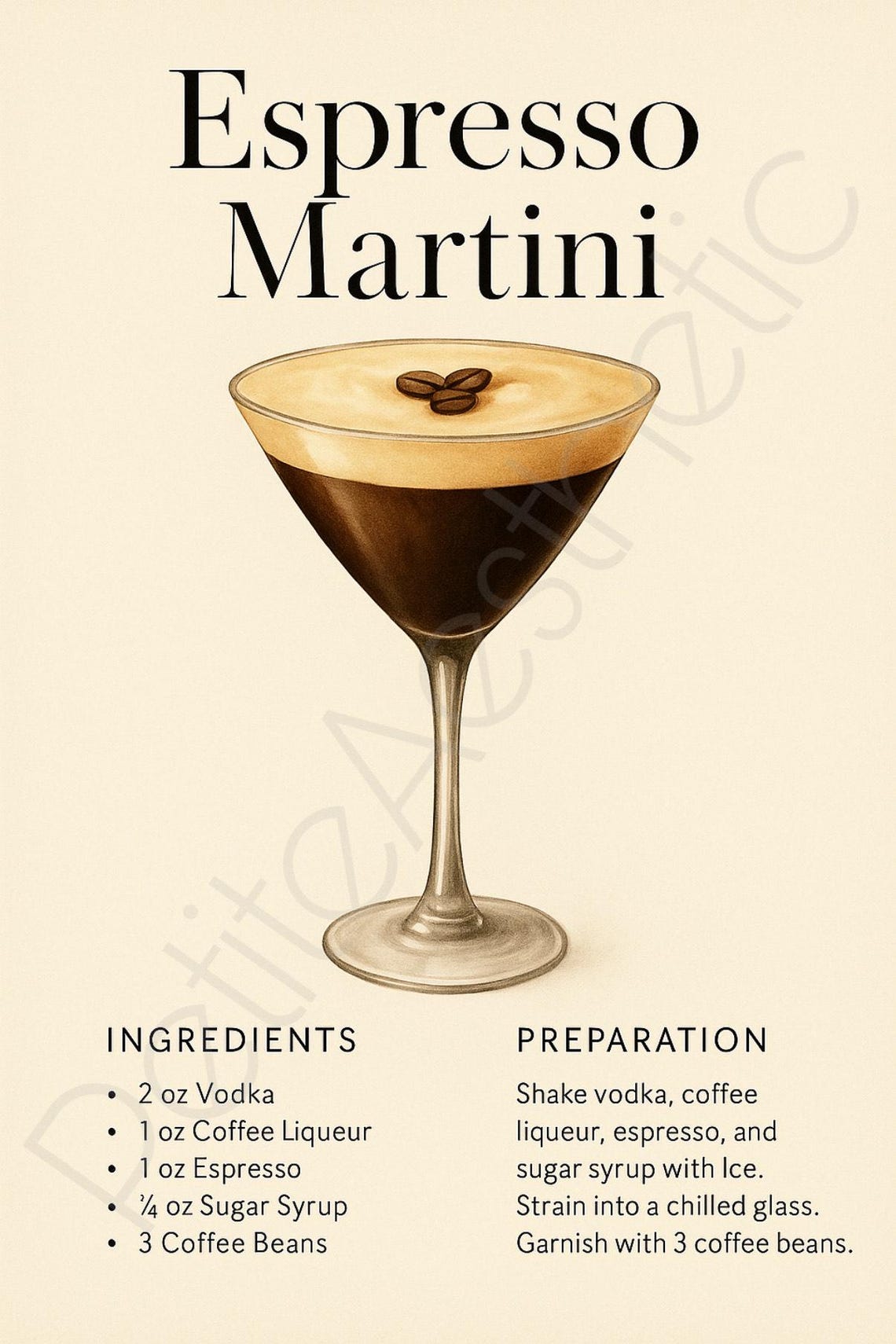 Stilvolle Martini Espresso Rezept Bild