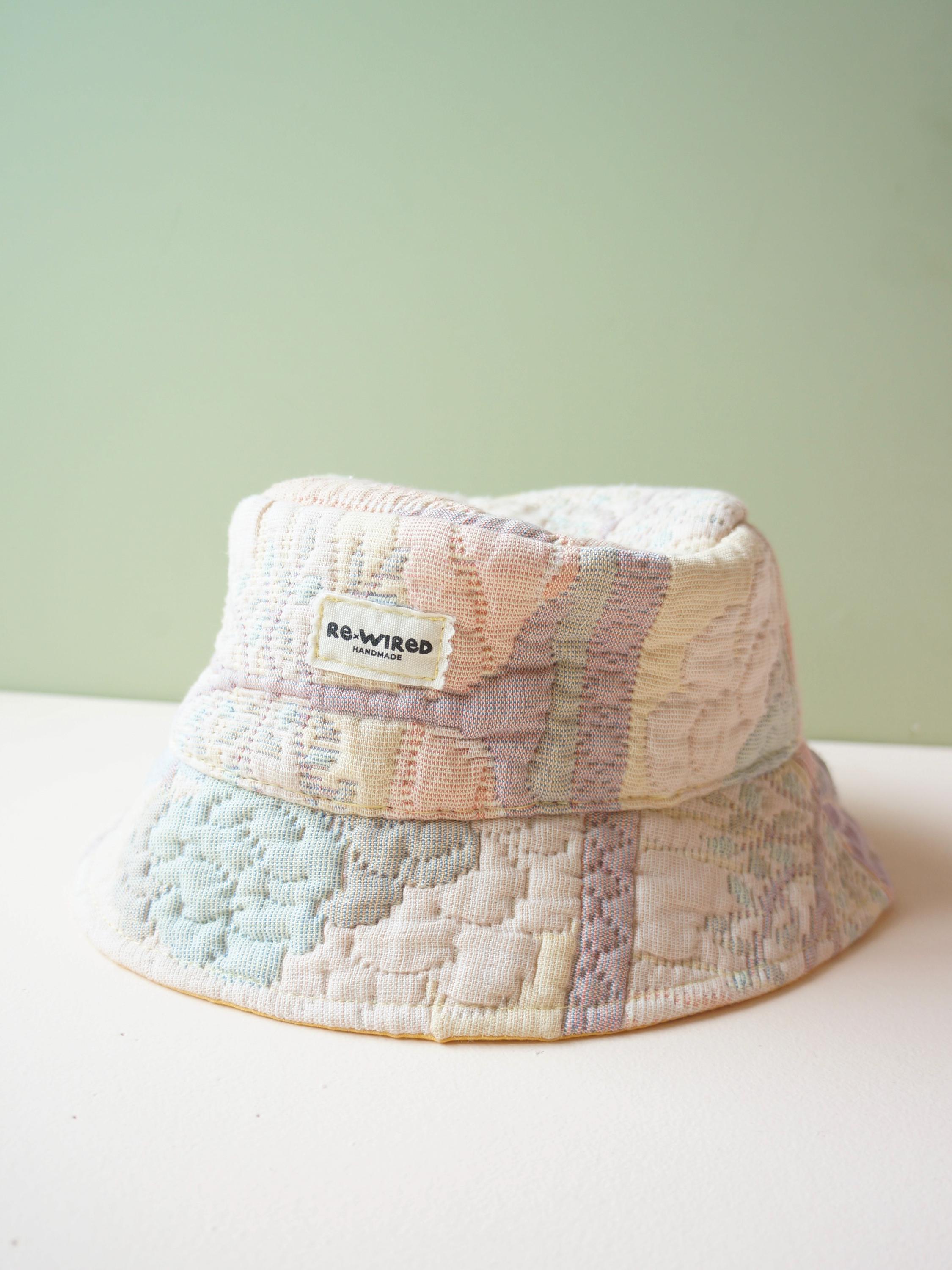 Handmade Upcycled Bucket Hat – Quilted Tree Print Festival  display picture 3