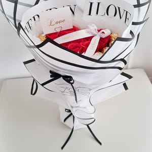 Ferrero Rocher & Lindor Chocolate Bouquet with Soap Roses
