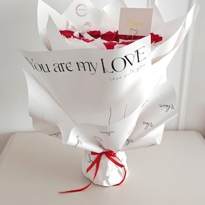 Ferrero Rocher & Lindor Chocolate Bouquet with Soap Roses
