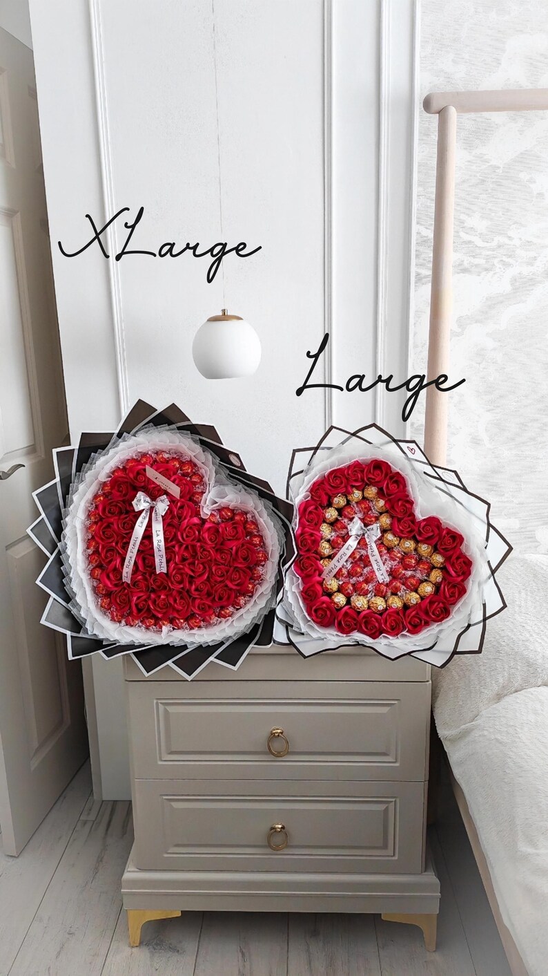Ferrero Rocher & Lindor Chocolate Bouquet with Soap Roses Extra large
