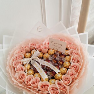 Ferrero Rocher & Lindor Chocolate Bouquet with Soap Roses image 6
