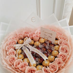 Ferrero Rocher & Lindor Chocolate Bouquet with Soap Roses image 8