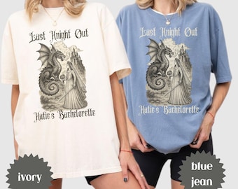 Medieval Bachelorette Shirt, Custom Castlecore Bachelorette Shirt, Last Knight Out Shirt, Castlecore Tee, Comfort Colors Bachelorette Shirt