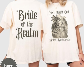 Medieval Bachelorette Shirt, Bride of the Realm, Maidens of Mischief, Castlecore Bachelorette Tees, Custom Comfort Colors Bachelorette Shirt
