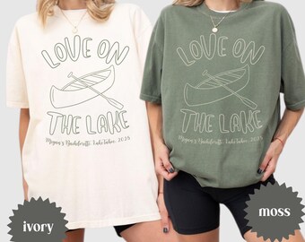 Comfort Colors® Love on the Lake Bachelorette Party Shirt: Custom Lake Bachelorette Shirts for Camping Girls Trip