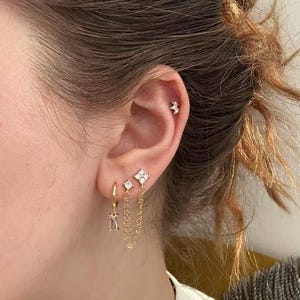 3Pcs 12 Constellation Birthstone Stud Earrings Set for Women Cartilage Piercing Unique Fashion Gift