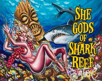 SheGods of Shark Reef Art Print