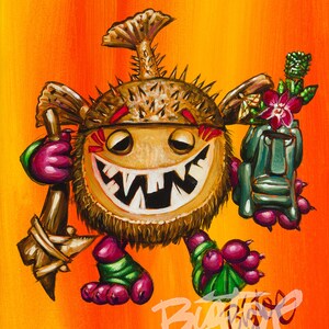 Fugu Topped Party Kakamora Art Print