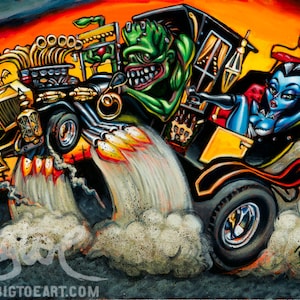 BigToe&#39;s Hot Rod Herman Limited Edition Archival Art Print