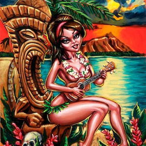 BigToe's Island Serenade Small Art Print image 1