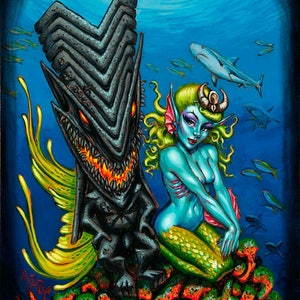 Dark Kanaloa Large Limited Edition Art Print