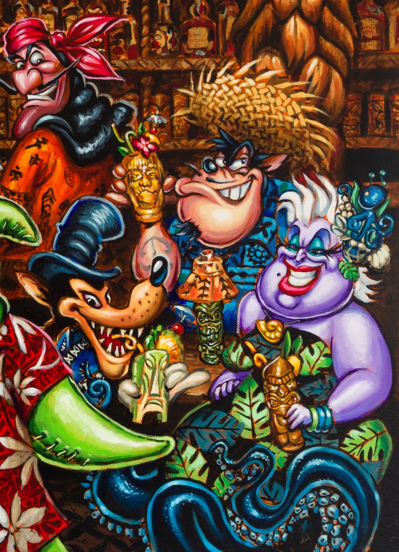 Trader Oogies Tiki Room Limited Edition Archvial Art Print image 5