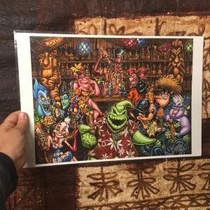 Trader Oogies Tiki Room Limited Edition Archvial Art Print image 2