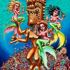 BigToe&#39;s &quot;Mondo Tiki&quot; limited edition archival art print