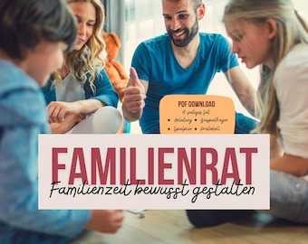 Family Council Set – Consciously design family time – Instructions, game plan & minutes as PDF to print out – suitable for all ages