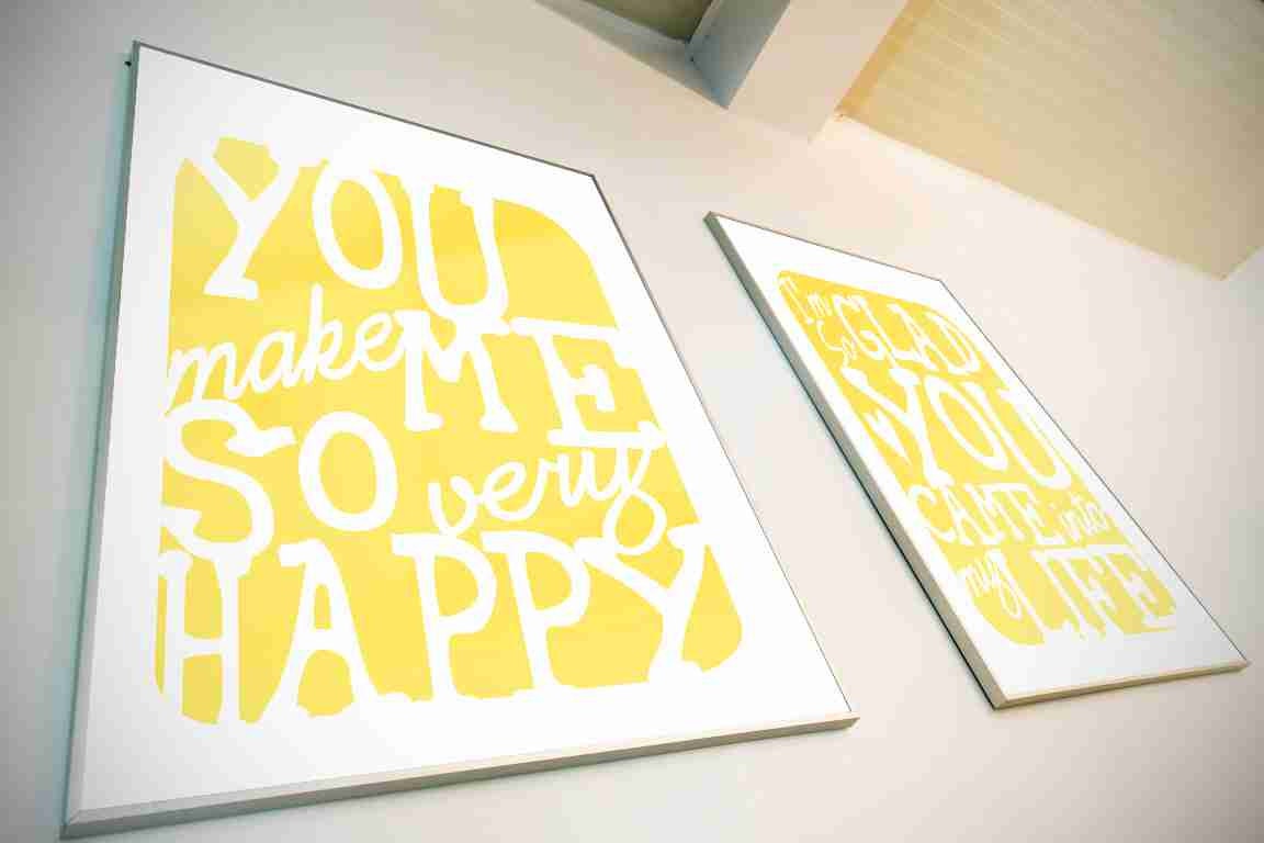 typography art print you make me so very happy v1 love song