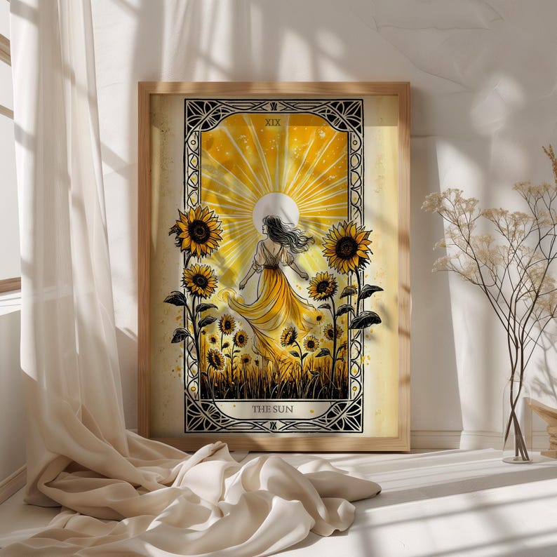 The Sun Art Deco Major Arcana Tarot Printable Wall Art Digital the-sun-art-deco-major-arcana-tarot-printable-wall-art-digital