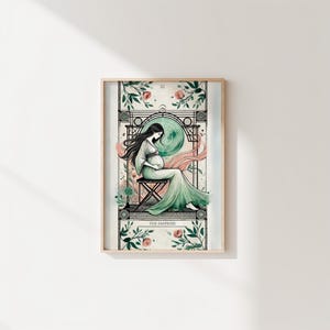 The Empress Art Deco, Major Arcana, Tarot, druckbare Wandkunst, Digitaldruck