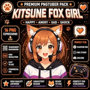 Orange Fox Girl Anime Png - Etsy UK