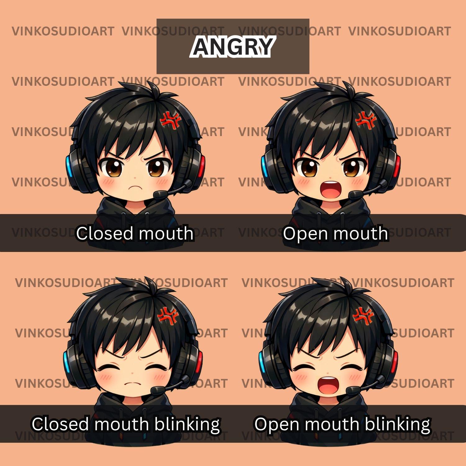 Chibi Pngtuber Avatar | Reactive Pngtuber for Veadotube | Vtuber PNG ...