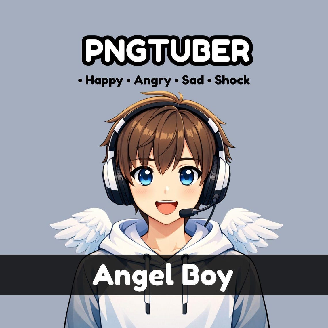 Angel Pngtuber Avatar | Reactive Pngtuber for Veadotube Mini | Vtuber ...