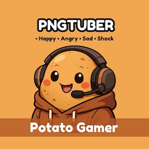 Potato PNGTuber Avatar | Reactive PNGTuber for Veadotube Mini | VTuber PNG Model | 16 Expressions | Streaming Avatar | Instant Download