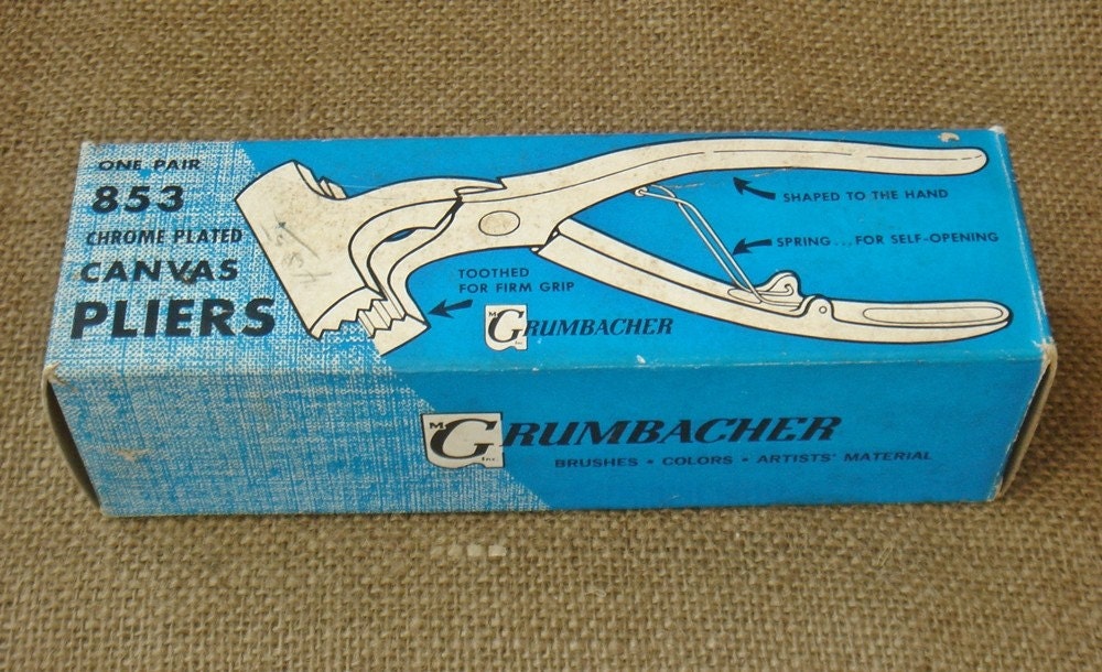 Grumbacher 853 Chrome Plated Canvas Pliers - arts & crafts - by