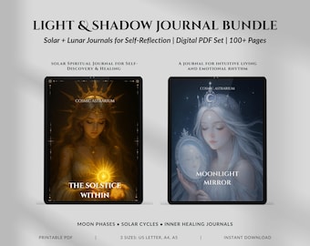 Shadow Work Moon Journal Bundle: Spiritual Self-Discovery (Digital Download