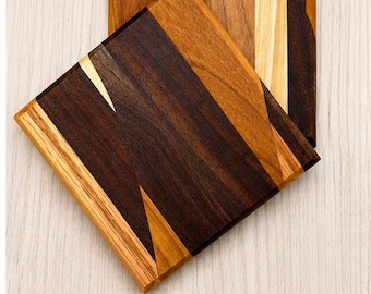Posavasos de whisky, posavasos para bebidas, posavasos para cerveza, regalo para el Día del Padre, hechos a mano, paquete de 2