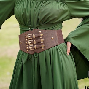 Faux Leather Corset Waist Belt: Steampunk Gothic Cincher