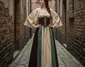 Renaissance korsetjurk – Cottagecore sprookjesjurk, LARP-kostuum