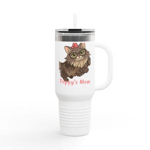 Personalised Pet Insulated Travel Mug, 40oz - Adorable Custom Photo Tea Tumbler, Dog Cat Owner Gift, Pet Lover Cup, Cute Animal Coffee Flask
