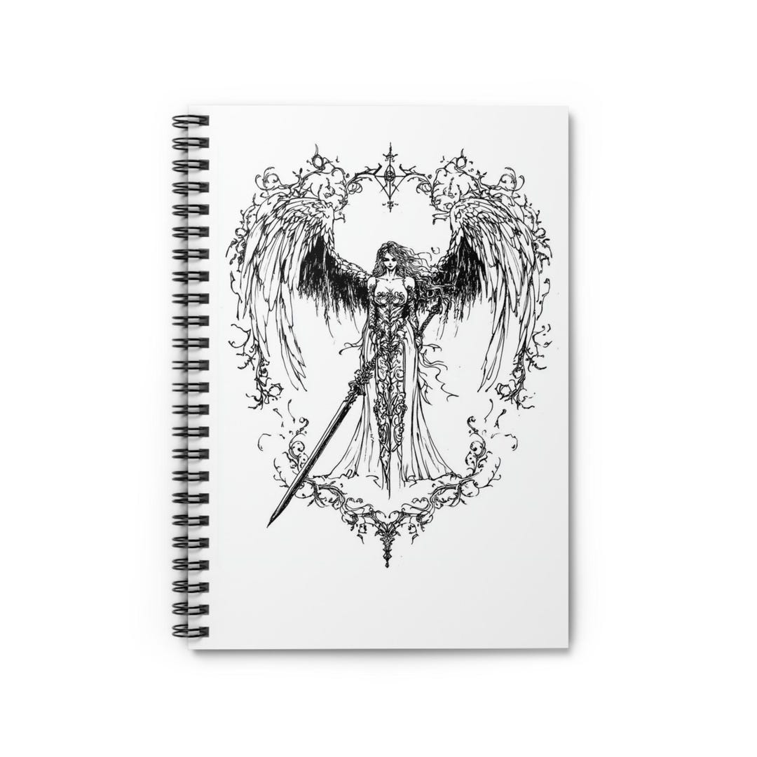 Elegant Angel Design Spiral Notebook - Perfect for Journaling, Note ...