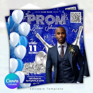 Prom Send Off Flyer, Prom Invitation Flyer, Prom Event Flyer, Prom Event Poster, Prom Party Invite, Prom Season Celebration, Party Template