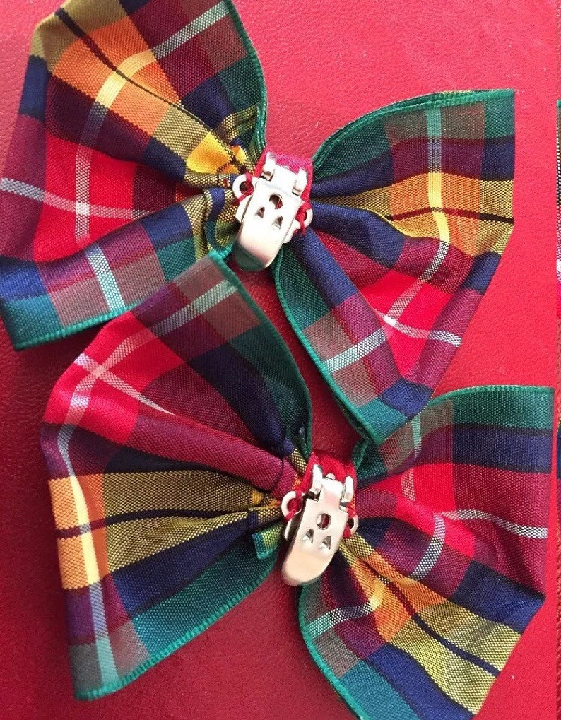 Buchanan Tartan Shoe Clips Plaid Shoe Clips Bows for your Etsy