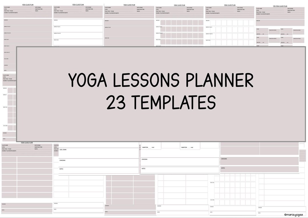 Yoga Sequencing / Yoga Class Plans / Yoga Teacher Templates / Yoga ...