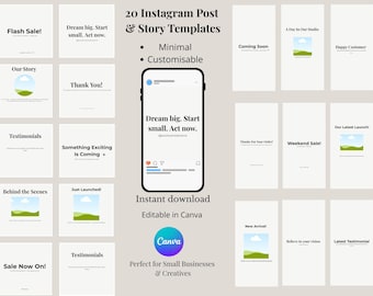 Instagram Post and Story Templates | Canva Templates for Small Business Branding