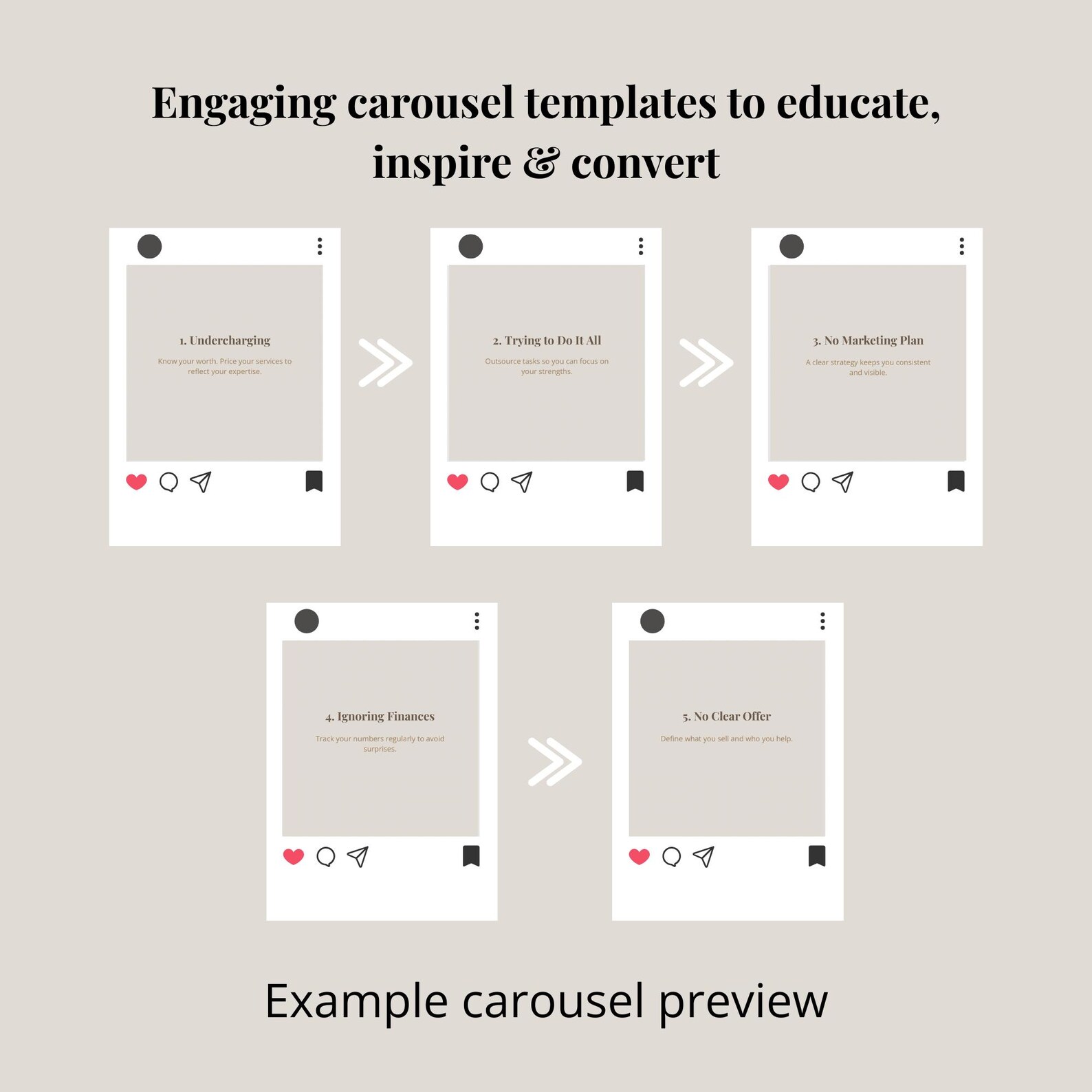 30 Editable Instagram Carousel Templates | Canva Templates for Small ...