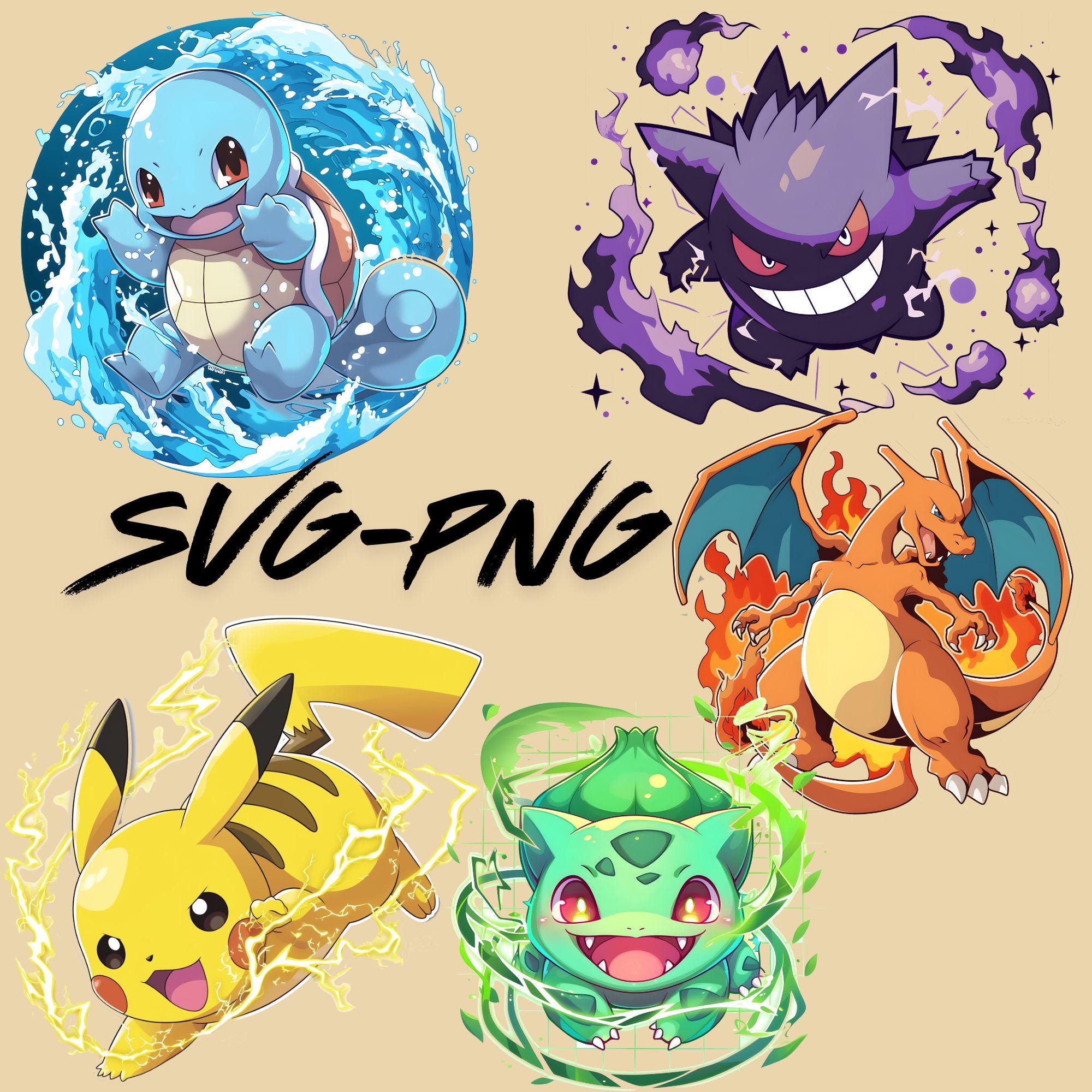 Pocket Monster SVG PNG Bundle | Digital Fan Art Designs for Sublimation, T-Shirt, DTF Print, Sticker, Cricut