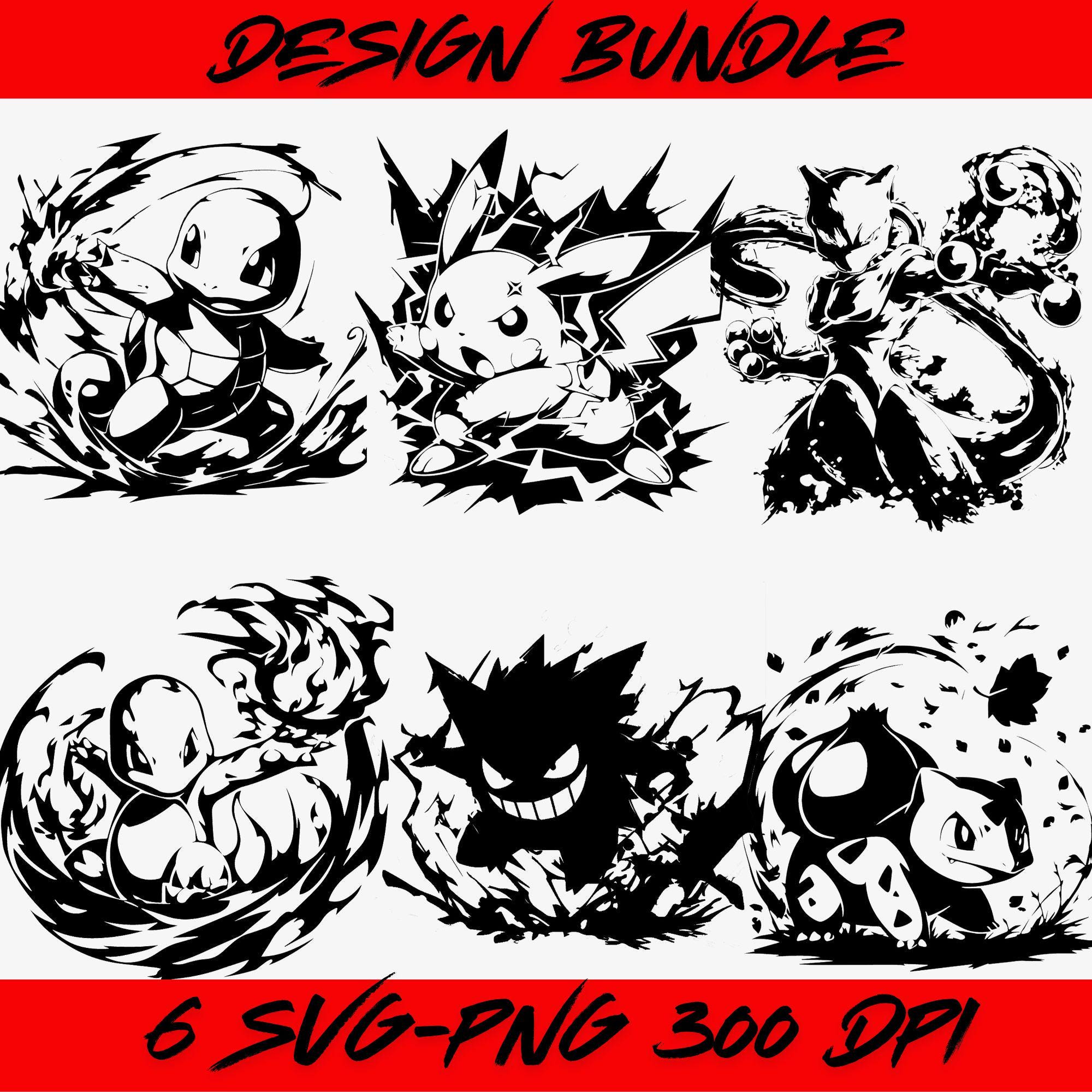 Monster Silhouette SVG Bundle: Fan Art Designs for Cricut, DTF, Sublimation