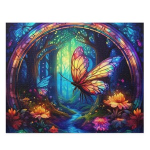 Rompecabezas de mariposa mística: 120, 252 y 500 piezas, colorido rompecabezas de naturaleza, perfecto para amantes de la naturaleza, decoración del hogar, atención plena y regalos.
