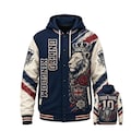 United Kingdom Hooded Baseball Jacket, Custom Name 3D Varsity Jacket, UK Pride Gift product logo