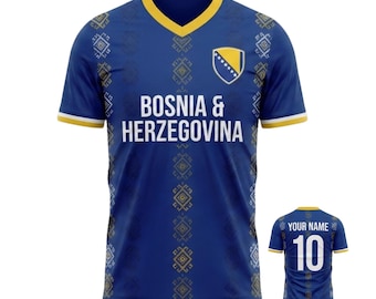 Bosnia & Herzegovina World Cup 2026 Jersey  Custom Name Number Fan Football Shirt